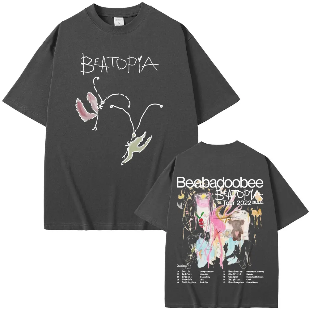 Beabadoobee Beatopia Tour T-shirt hommes femmes mode Harajuku T-shirt mâle décontracté coton surdimensionné Streetwear esthétique t-shirts