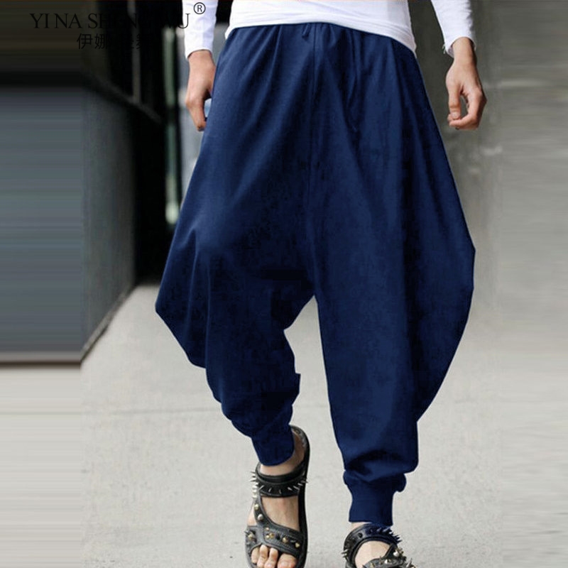 Hariamfjadt-Vêtements traditionnels chinois décontractés pour hommes, Costume de samouraï Hakama, Hip Hop, Rock, Nouvelle mode