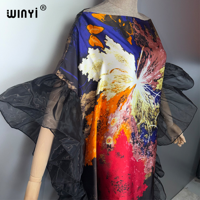 Robe Kaftan Rétro WINYI, Style Moyen-Orient Ample pour Femmes Musulmanes, Vêtement de Soirée de Luxe Dubaï, Abaya de Vacances pour Femme
