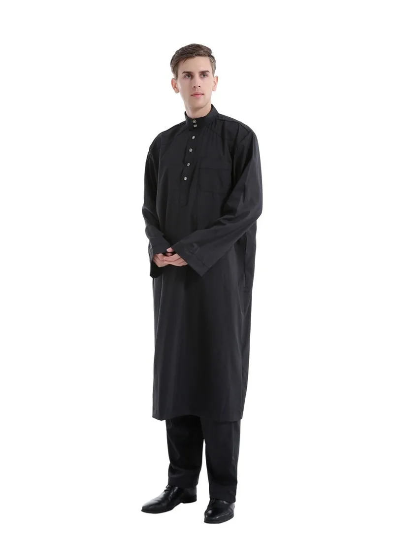 Robe arabe musulmane pour hommes, Thobe, Costumes du Ramadan, Abaya, Pakistan, Arabie saoudite, Eid, Turquie, Vêtements nationaux islamiques